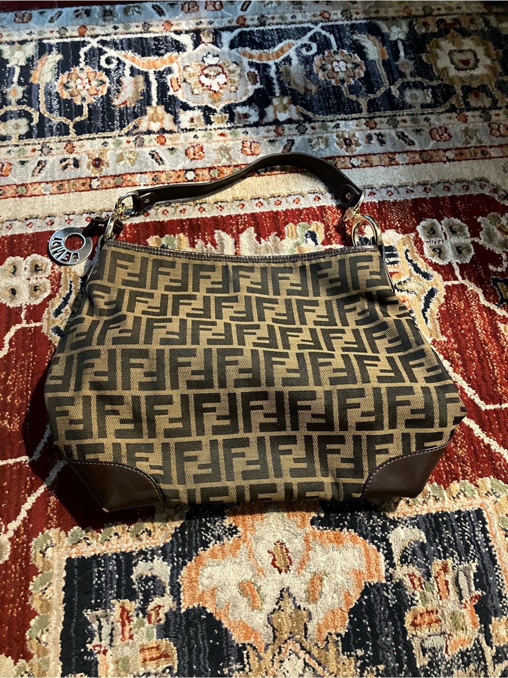 Fendi Zucca Tote Shoulder Bag Vintage Rare - Picture 2 of 15